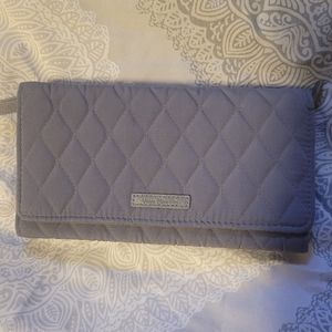 Gray Vera Bradley wallet missing cross body long strap.